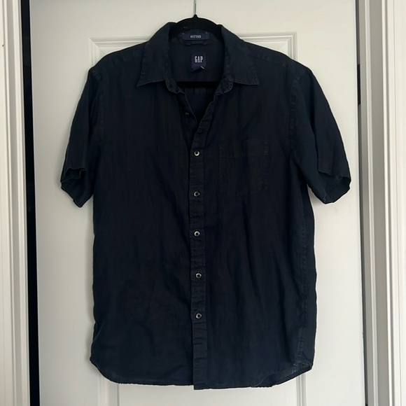Gap Men’s Navy Linen Shirt - Picture 1 of 4